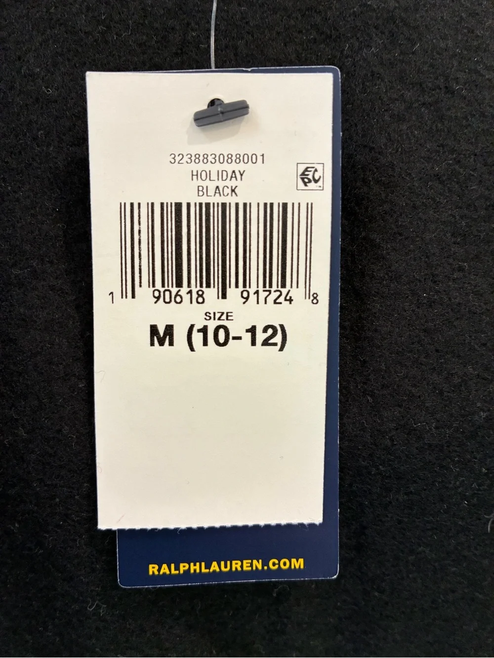 Ralph Lauren Kids Black Zip Hoodie with Yellow Pony and Green Tartan Hood